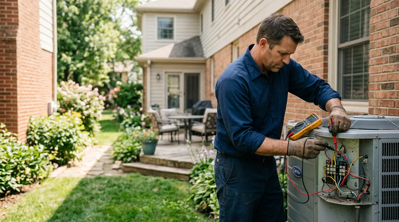 HVAC technician working near Cottage Hills, IL